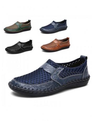 Men Crocodile Breathable Casual Shoes