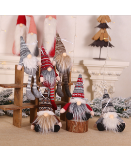 Sitting and long-legged Forest Man Christmas Tree Decorations