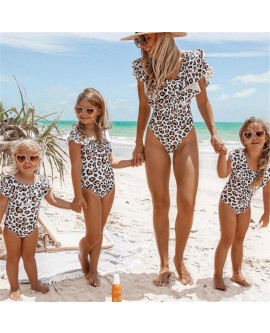 Mother and Daughter Leopard Swimsuit 